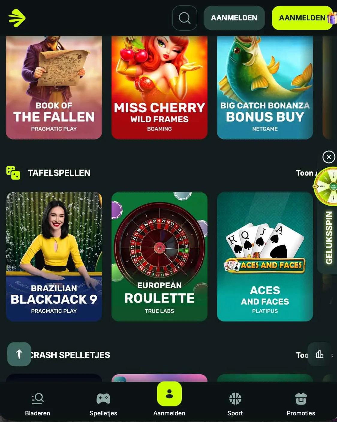 Spelaanbod bij casino Betnjet
